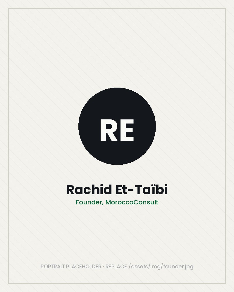 Rachid Et-Taïbi, founder of MoroccoConsult